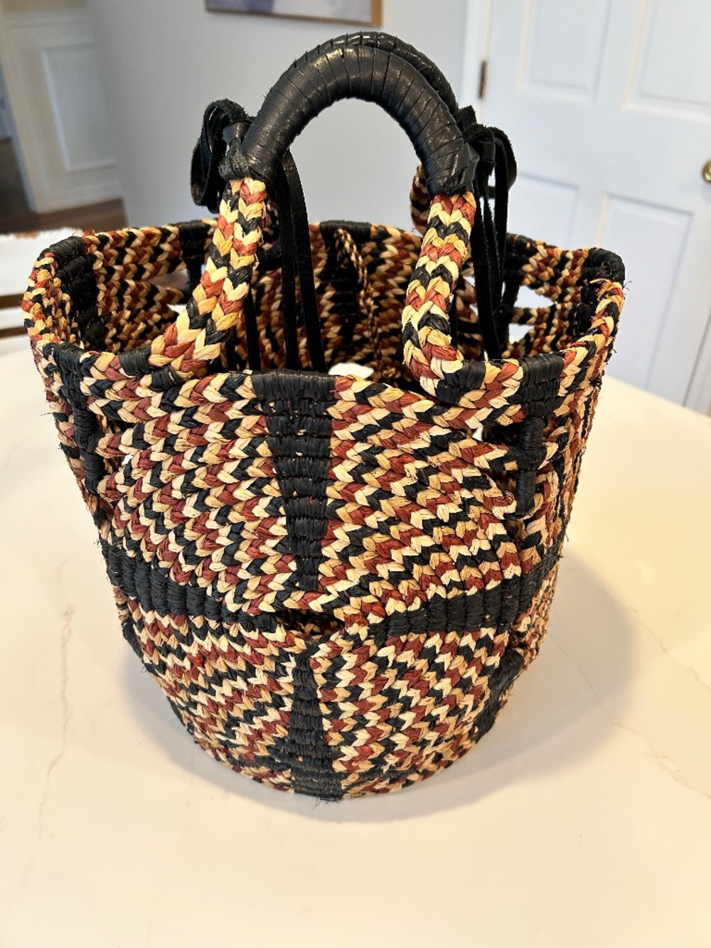 Limited Edition Ba&sh and Sans Arcidet Paris woven handbag/tote
